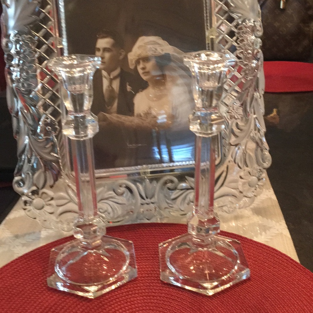 Austrian 24% lead crystal candleholders